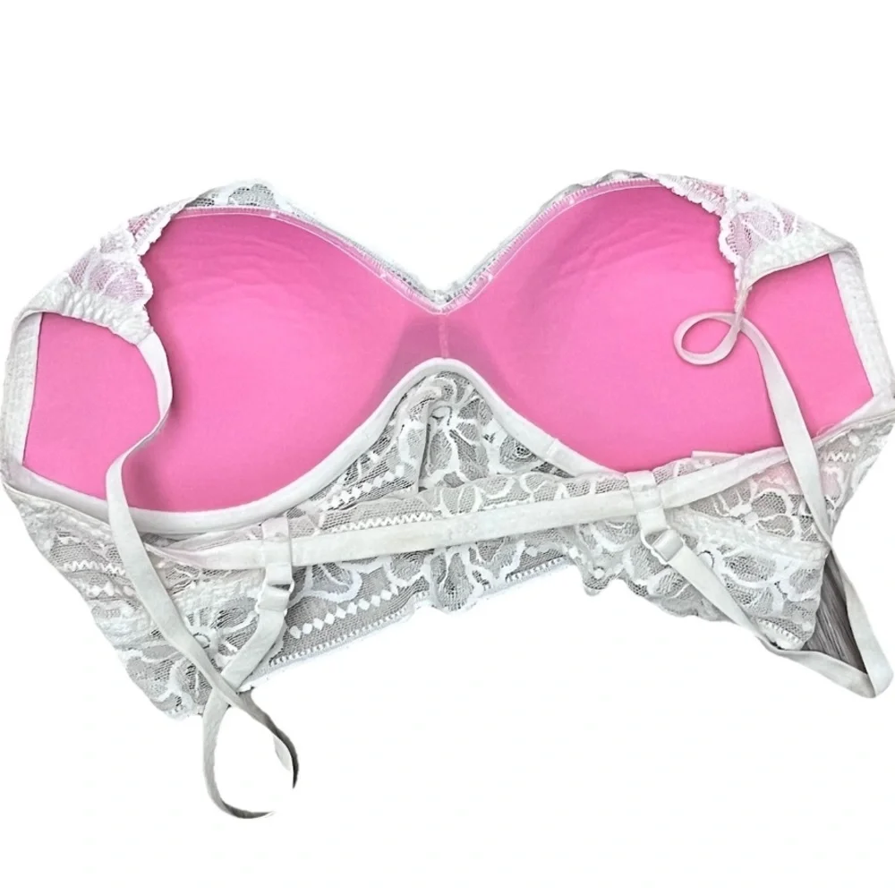 PINK Victoria’s Secret White Lace Bralette M (A–C) | Coquette Angelcore Preppy - Picture 4 of 10